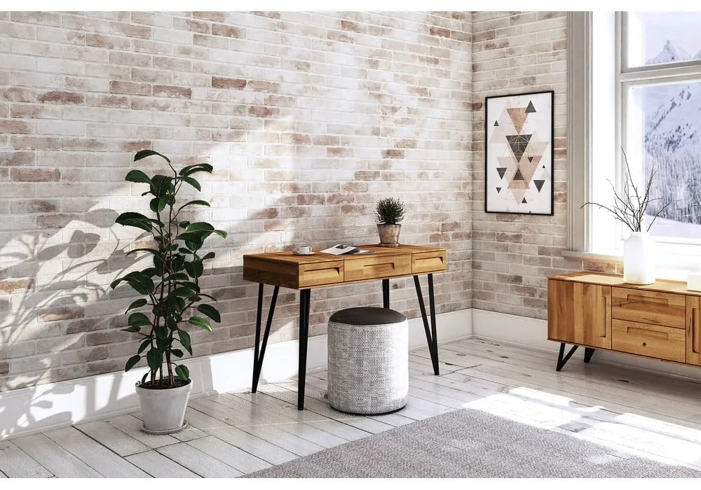 Tölgyfa fésülködőasztal 120x53 cm Golo - The Beds