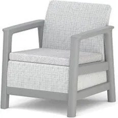 Világosszürke műanyag kerti fotel szett 2 db-os Scandi Linea – Keter