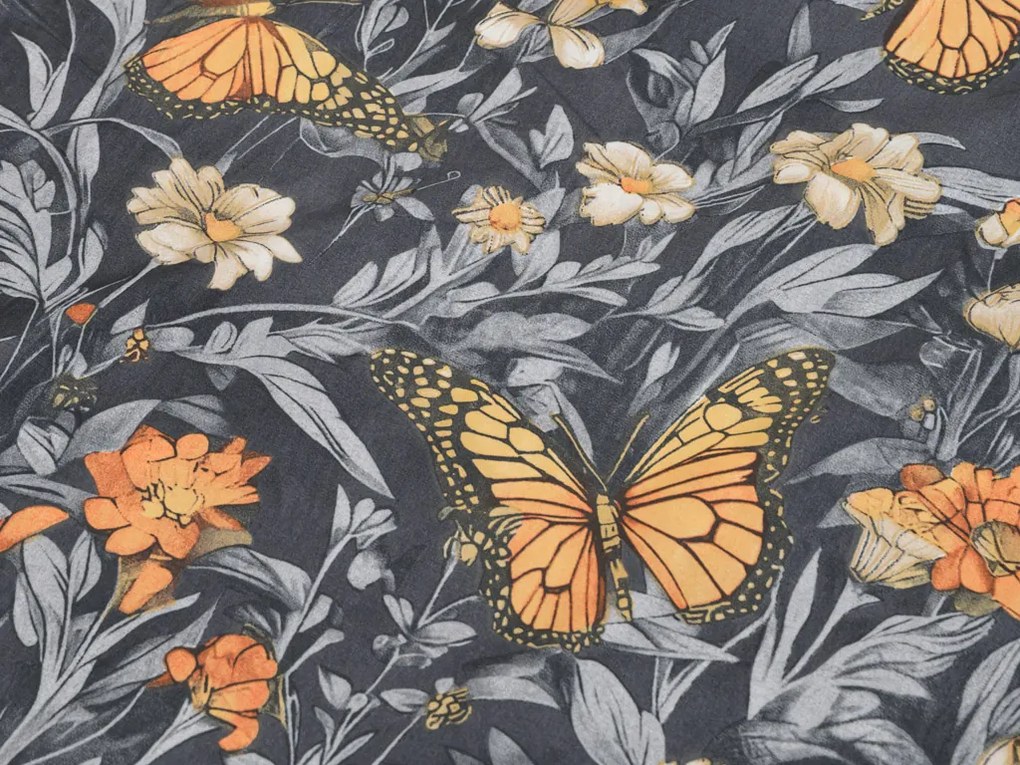 Mikroszálas ágyneműhuzat BUTTERFLY GARDEN kék-szürke Ágyneműhuzat mérete: 70 x 90 cm | 140 x 200 cm