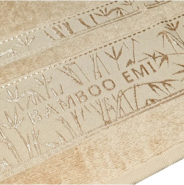 EMI világosbarna bambusz törölköző 70x140 cm