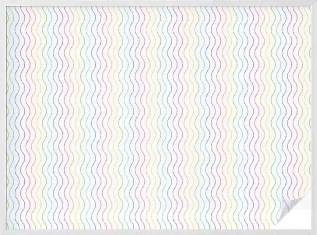 Tejfólia Ablaküvegekhez Öntapadós Adatvédelem Szivárvány vonalak 200x146