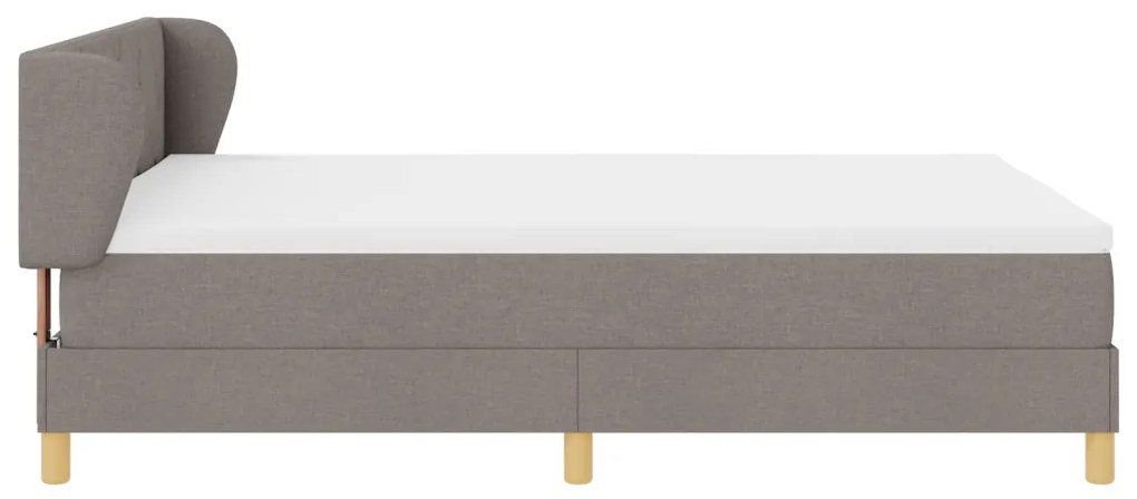 Boxspring ágy matraccal Taupe - 160x200 cm Szövet