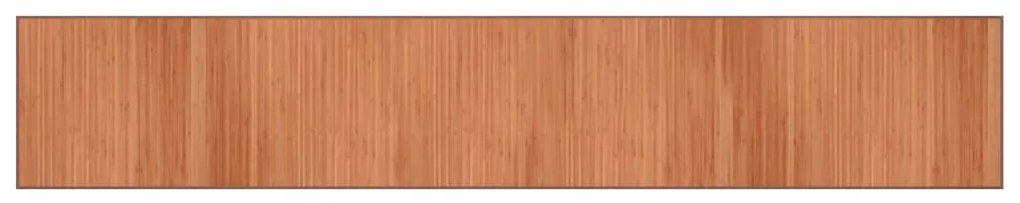 négyszögletű barna bambusz szőnyeg 70 x 400 cm