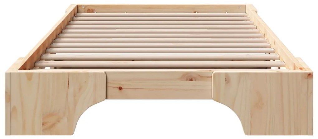 Ágykeret Természetes Tömör fenyőfa 90 x 190 cm Ergonomikus