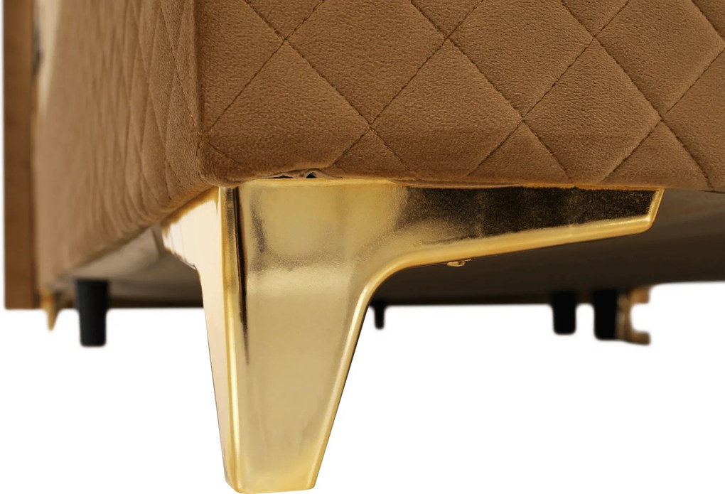 Boxspring ágy 160x200, világosbarna, GOLDBIA