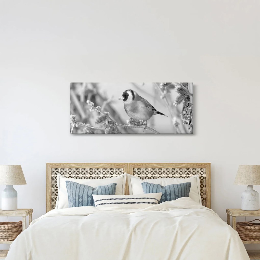 Kép - Egy madár télen (120x50 cm)