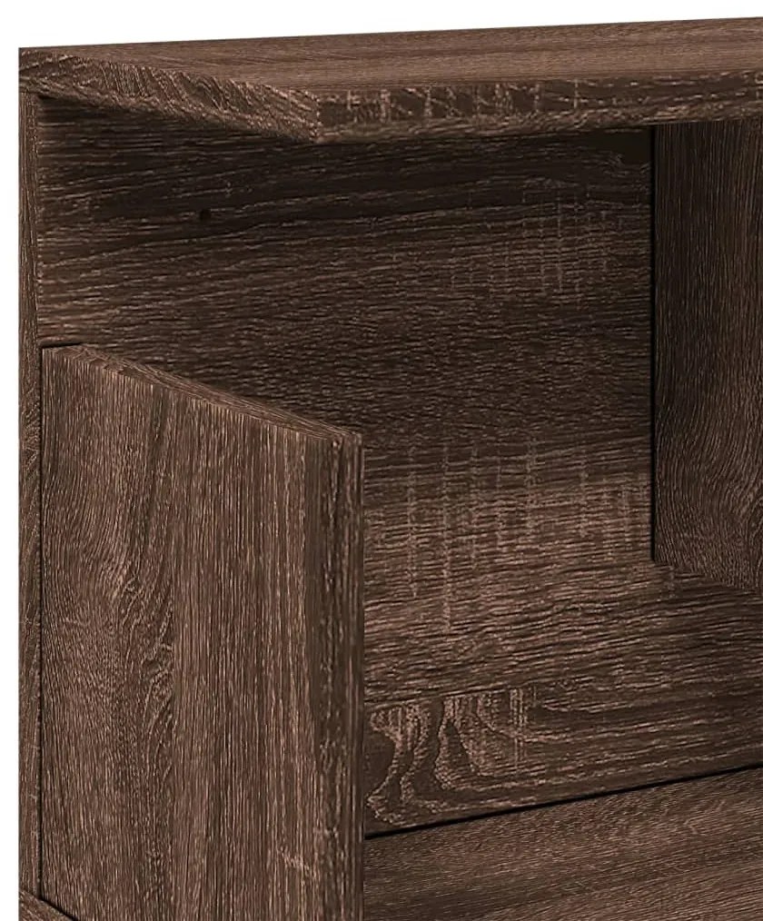 barna tölgy színű szerelt fa fali szekrény 100 x 20 x 30 cm