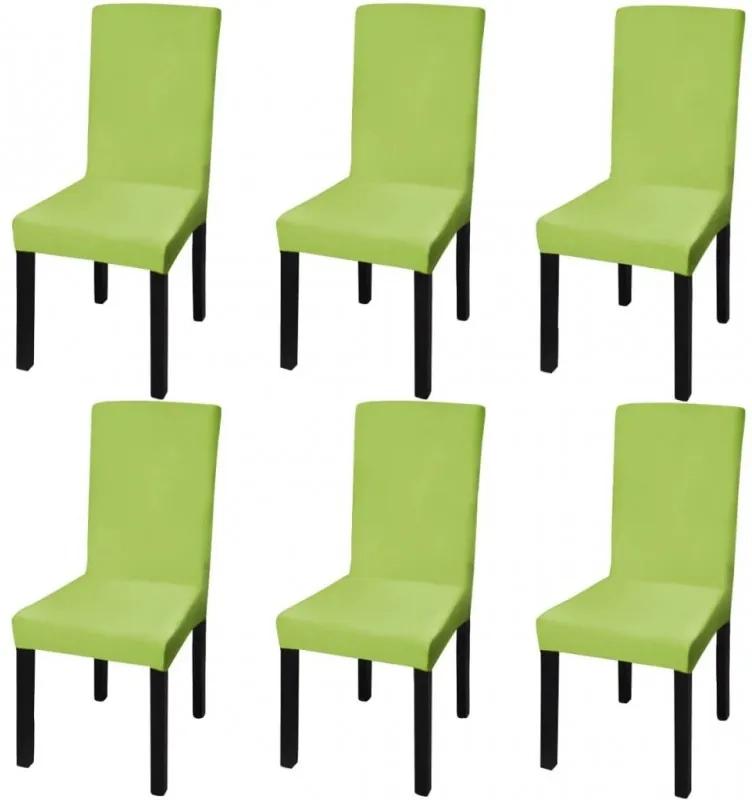 6 db zöld szabott nyújtható székszoknya