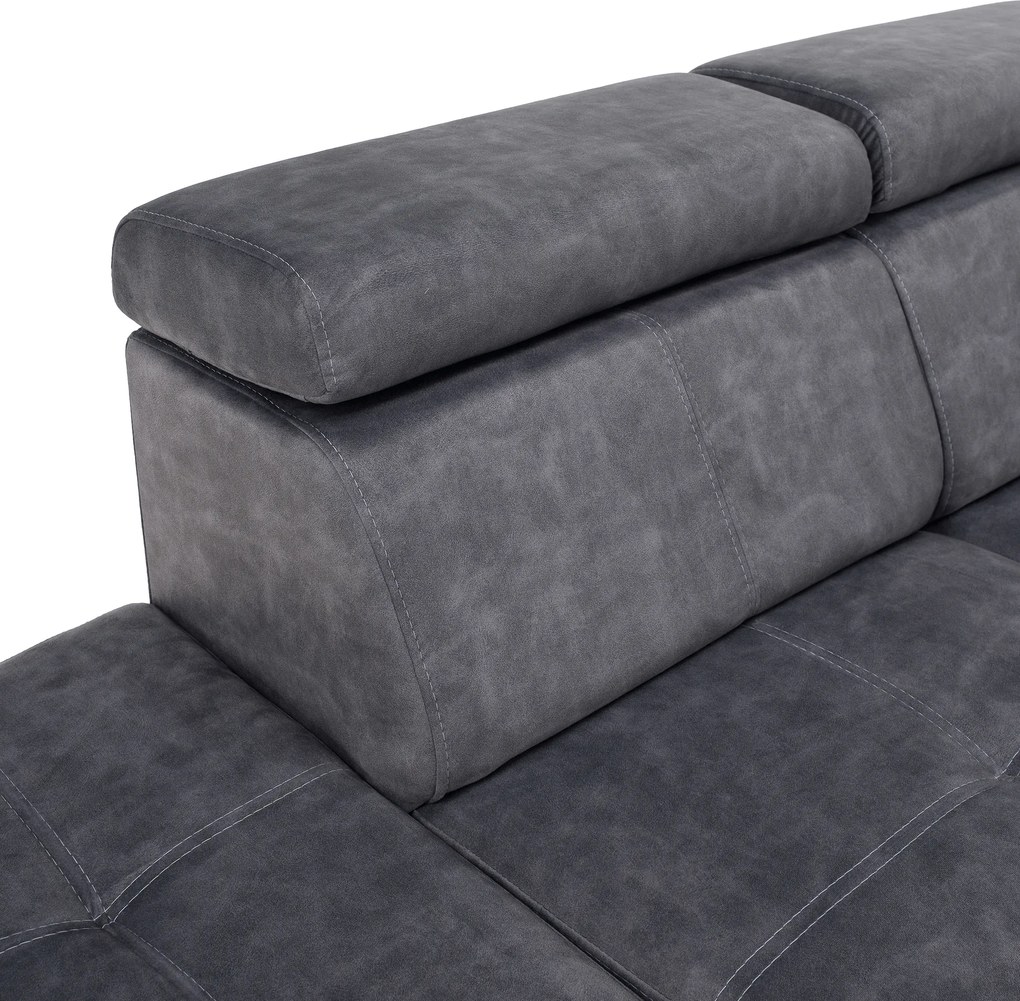 Ülőgarnitúra, szürke, balos, MALAGA