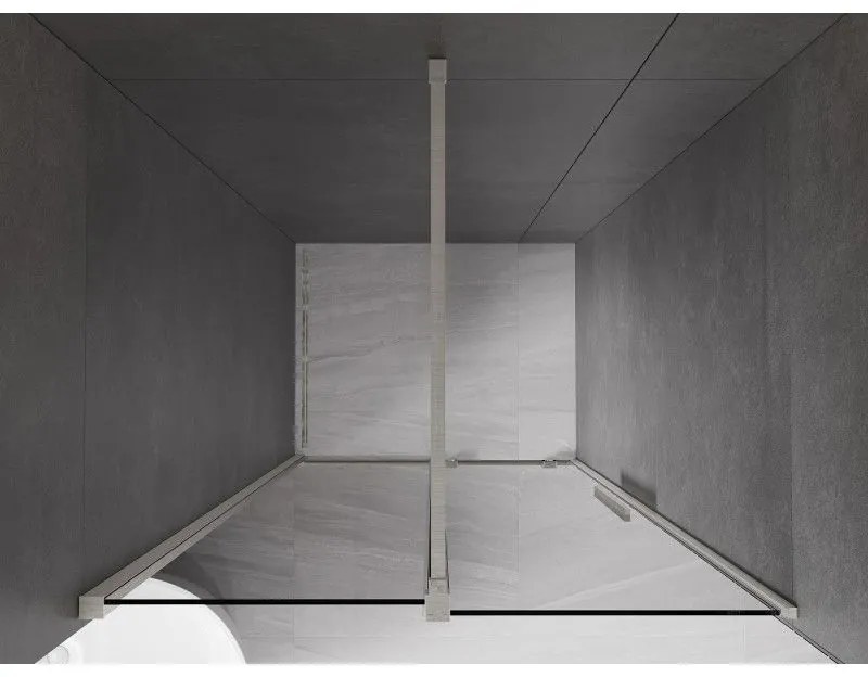 Mexen Velar, tolózuhanyajtó nyitáshoz 120 cm, 8 mm szürke üveg, csiszolt acél, 871-120-000-41-97