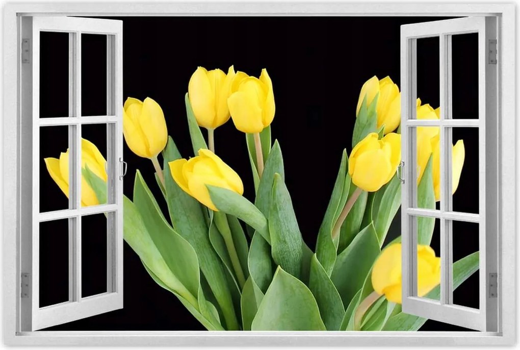 Poszterek 90x60 Sárga tulipánok