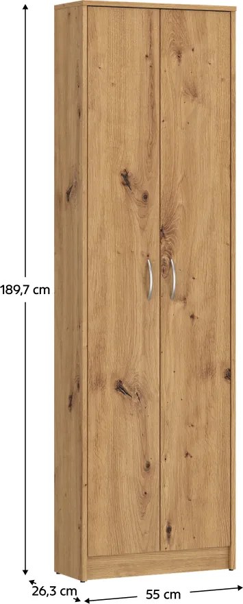 Szekrény, artisan tölgy, VIRA-MECKI NEW