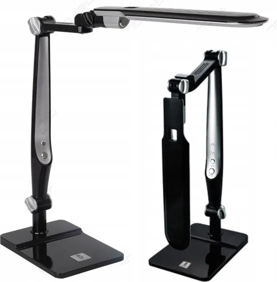 Led asztali lámpa, rajzoló lámpa, 3 szín, 9W, fekete