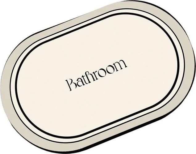 Krémszínű fürdőszobai kilépő 60x100 cm Farbelle – Foutastic