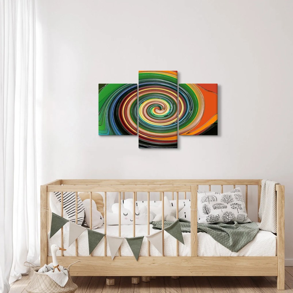 Absztrakt kép - színes spirál (90x60 cm)