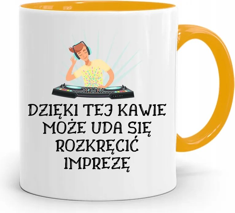 Dja Zene Bögre Sárga Party Nyomtatott Fotóval