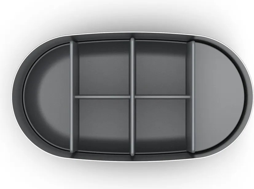 Fényes ezüstszínű rozsdamentes acél fogkefetartó állvány EasyStore Luxe – Joseph Joseph