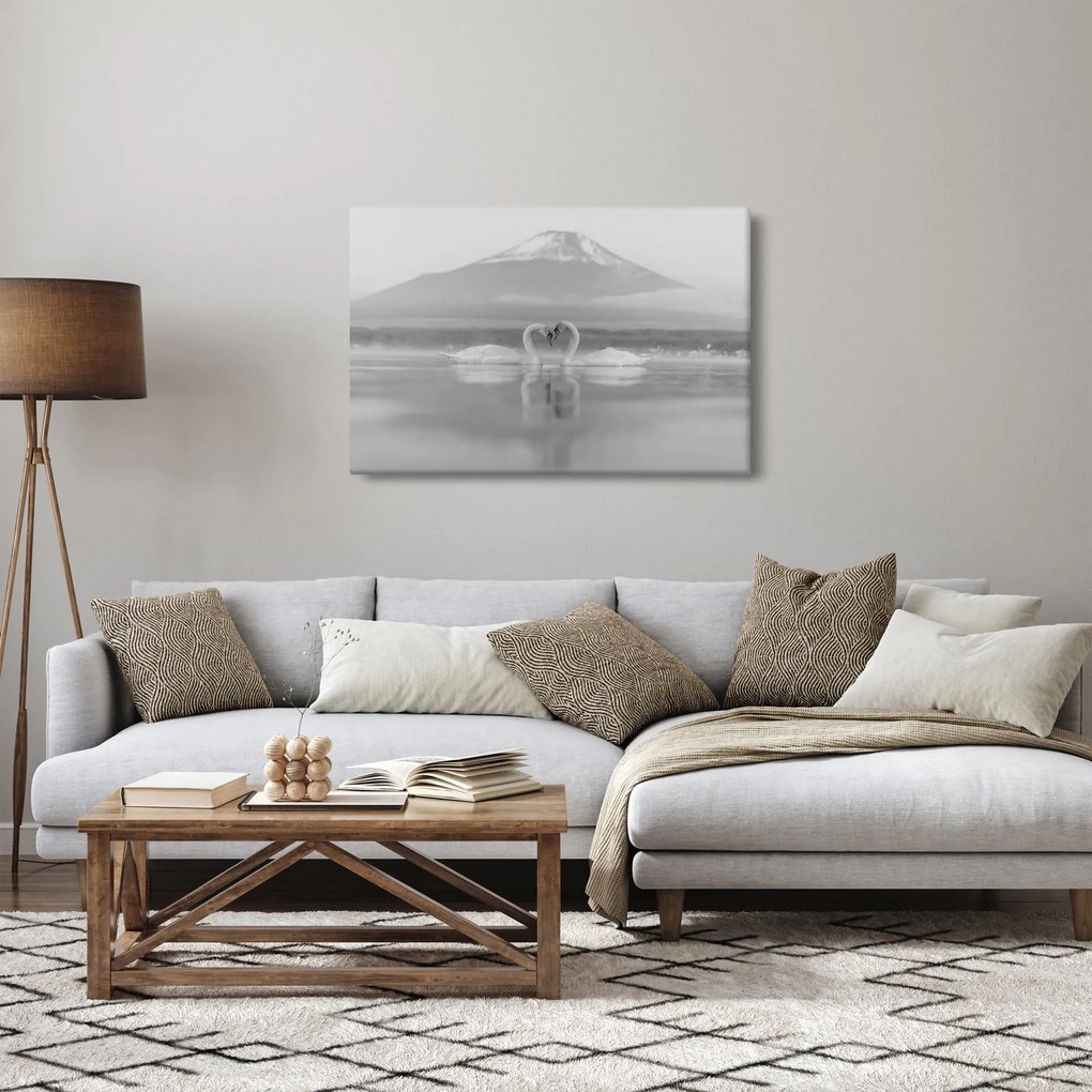 Kép - Szerelmes hattyúk (90x60 cm)