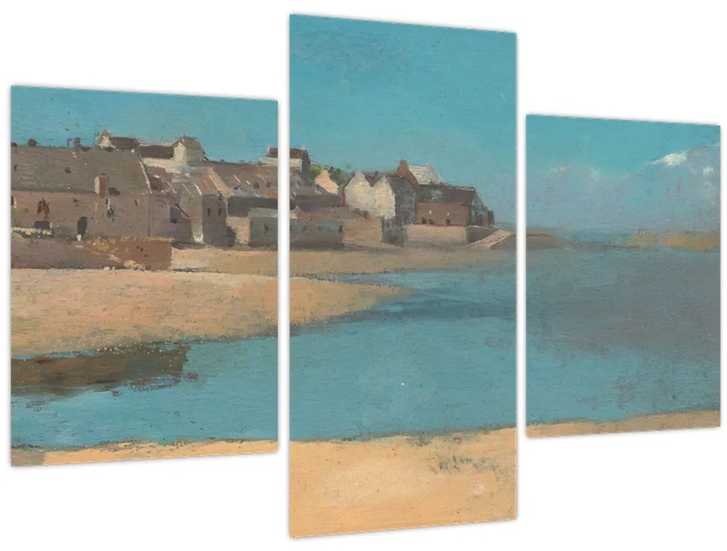 Kép - Odilon Redon, Village by the Sea in Brittany, reprodukciók (90x60 cm)