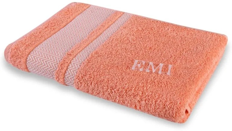 EMI Ates lazacszínű pamut fürdőlepedő 70x140 cm