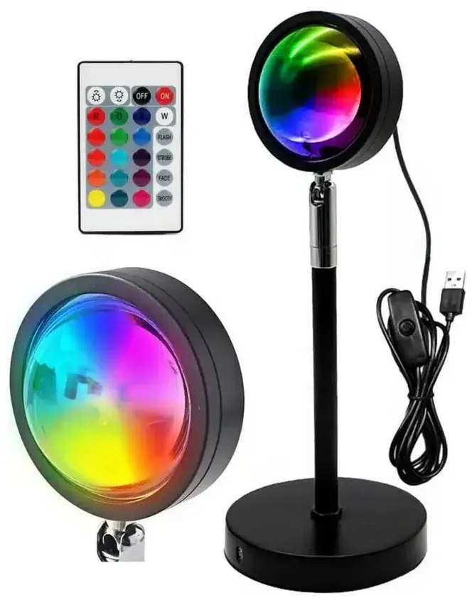 Színes LED lámpa távirányítóval - RGB