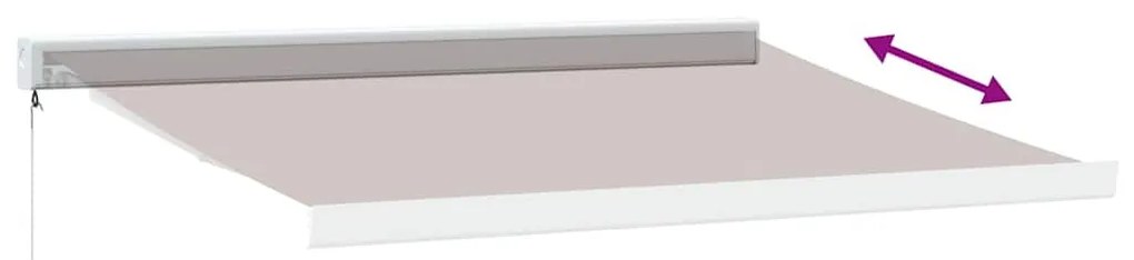 barna kézzel kihúzható napellenző 300 x 250 cm