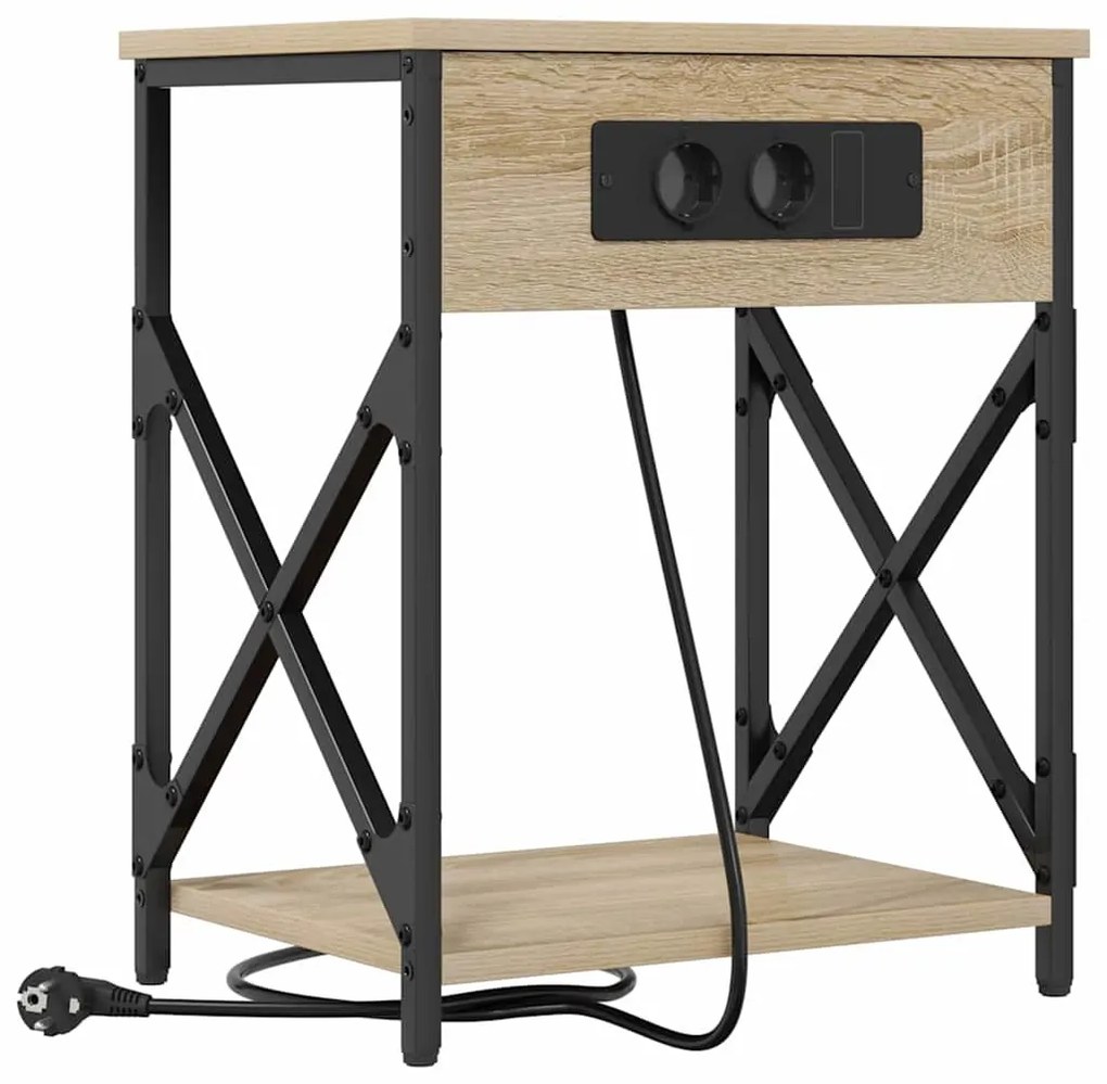 Éjjeliszekrény 2 pcs sonoma tölgy 41 x 31 x 51 cm Faanyag