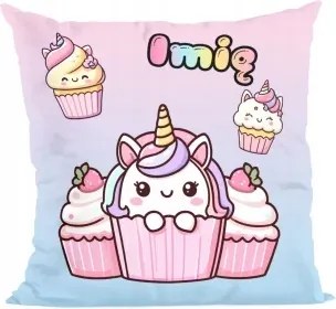 Kawaii unikornis muffin párna – édes stílus, kislánynak 40x40cm
