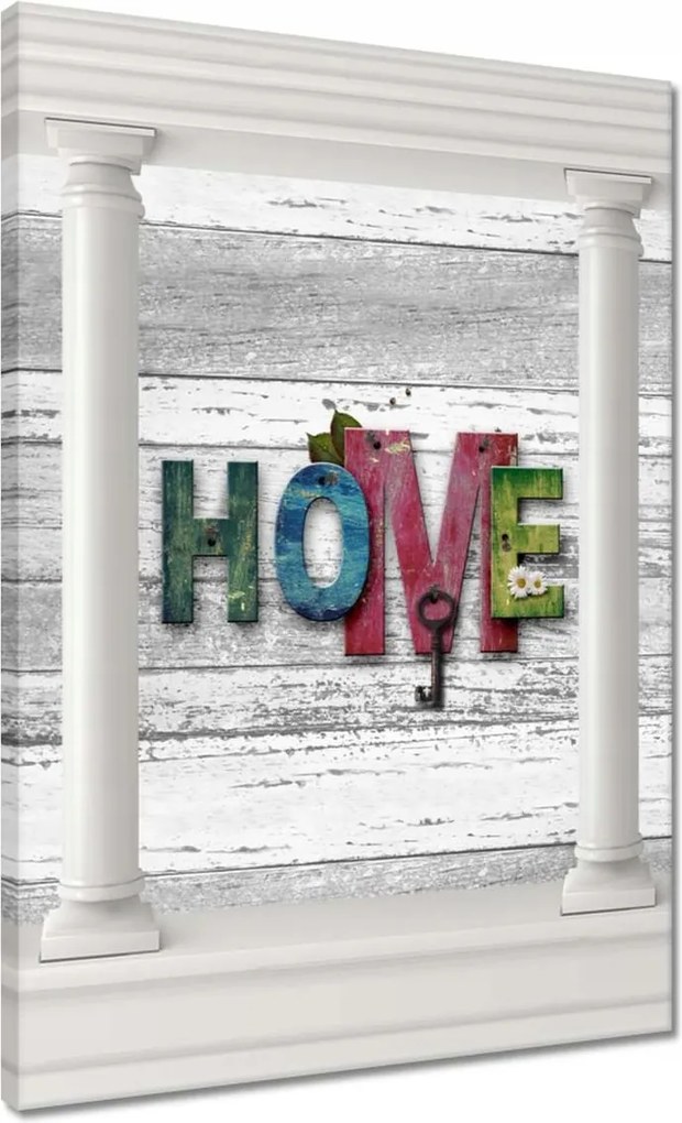 Vászonkép 50x70 Színes felirat Home