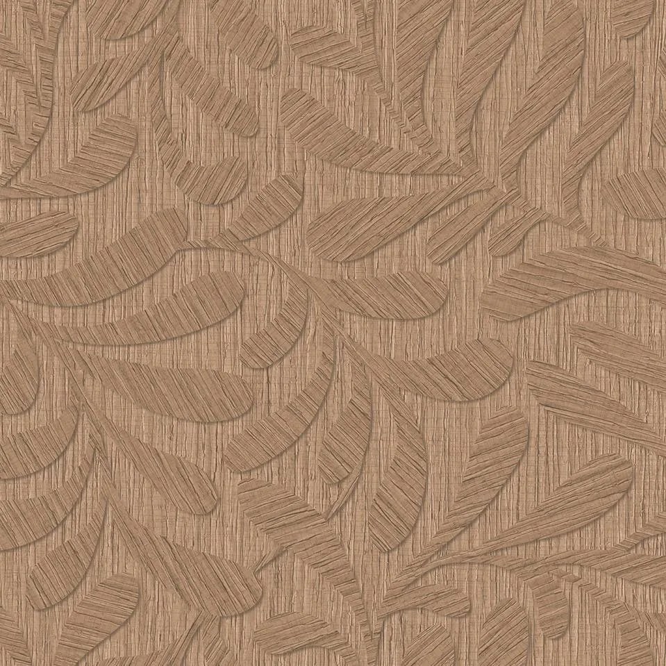 Decoprint Terra Nova Marquetry barna faerezetes texturált vlies tapéta – TN29053