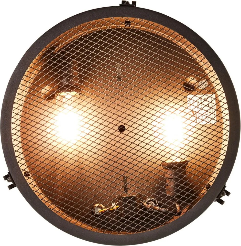 BRILLIANT HK19237S76 ZOIS Loft Mennyezeti Lámpa Matt Fekete E27 IP20