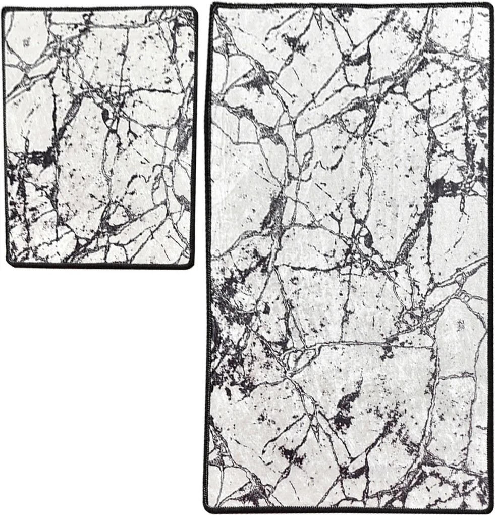 Marble fehér fürdőszobai szőnyeg