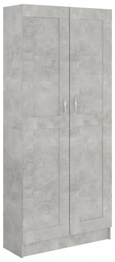 betonszürke szerelt fa könyvszekrény 82,5 x 30,5 x 185,5 cm