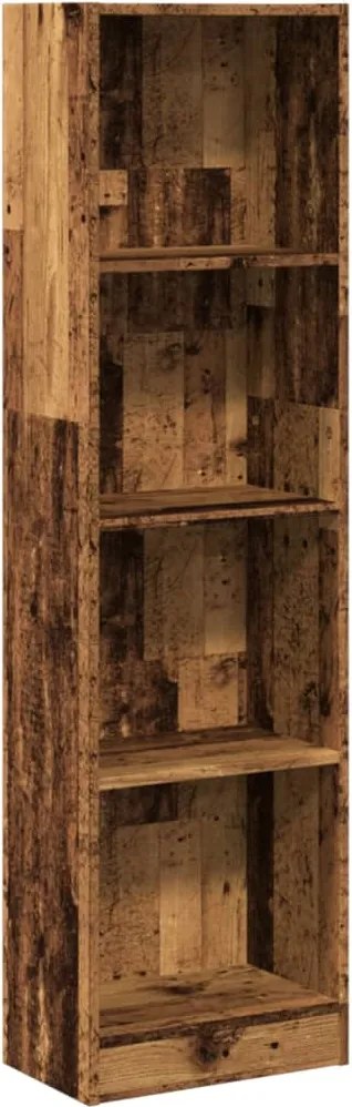 vidaXL antik fa színű szerelt fa könyvespolc 40 x 24 x 143 cm