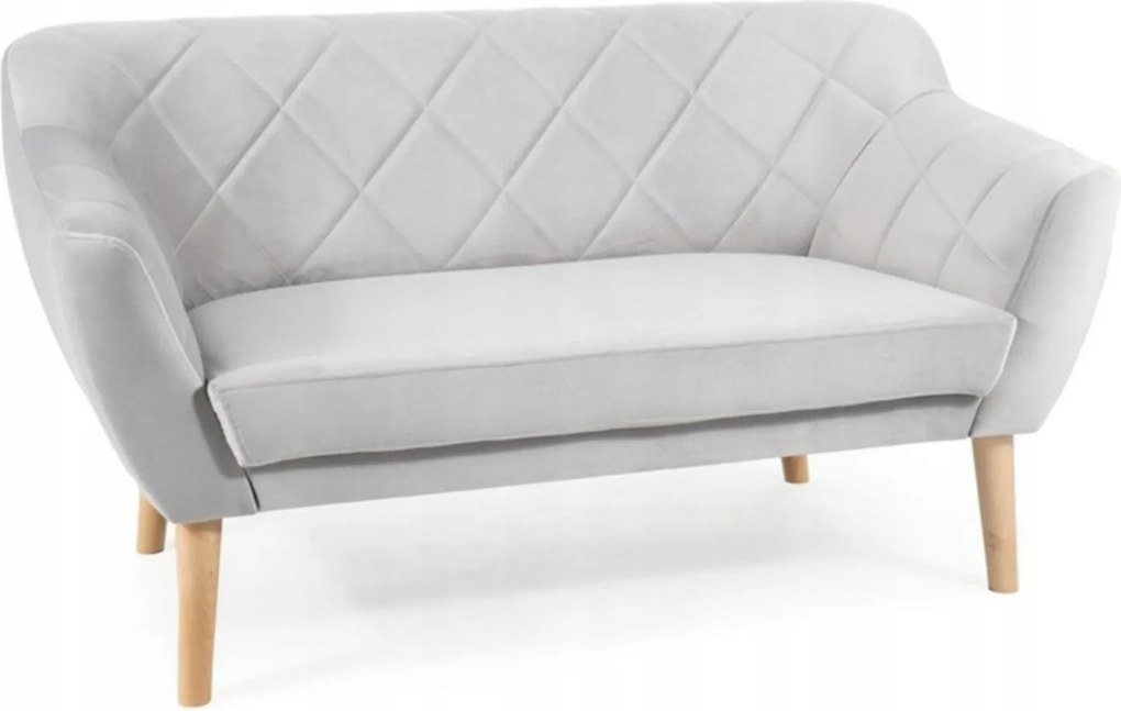 Kárpitozott velúr kanapé szürke kétszemélyes nappaliba modern Karo 2