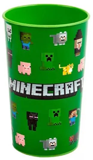 Minecraft műanyag pohár zöld 250 ml