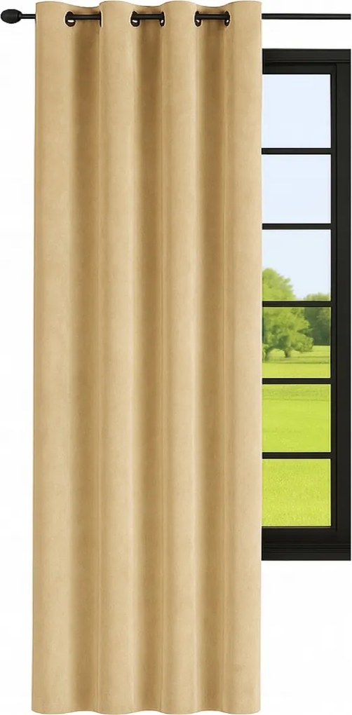 Elegáns velúr függöny 140x220 Velúr Velvet Függöny Bézs