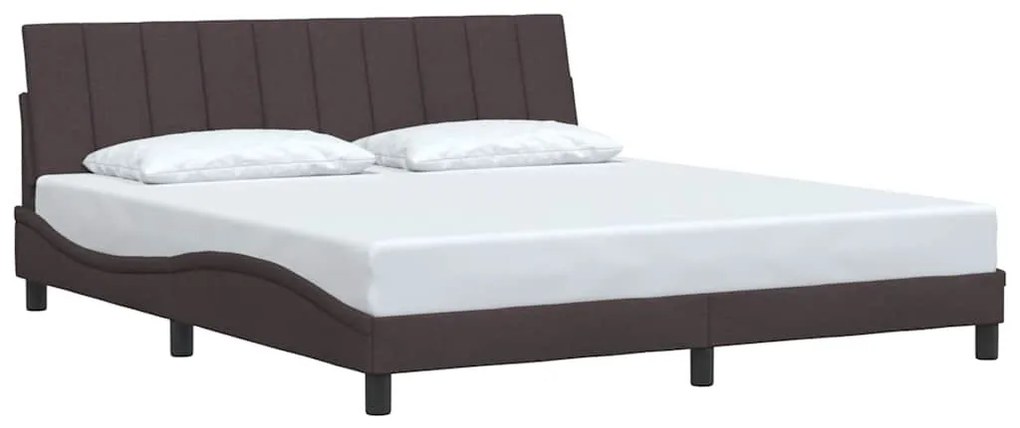 sötétbarna szövet ágykeret matrac nélkül Hanko 180 x 200 cm