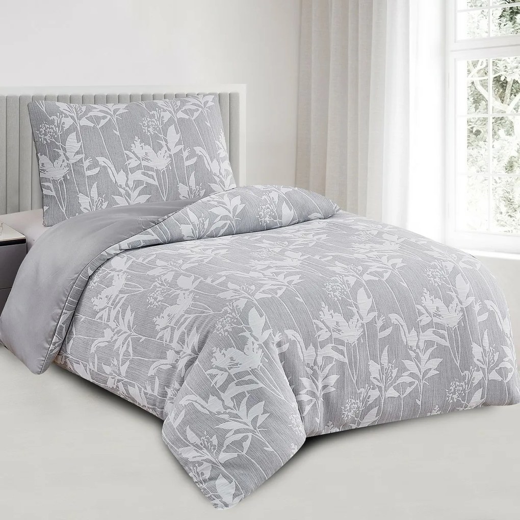 Alabama szürke jacquard ágynemű, 140 x 200 cm, 70 x 90 cm