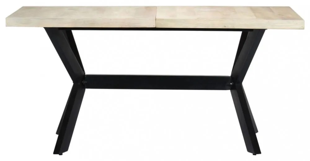 fehér tömör mangófa étkezőasztal 160 x 80 x 75 cm