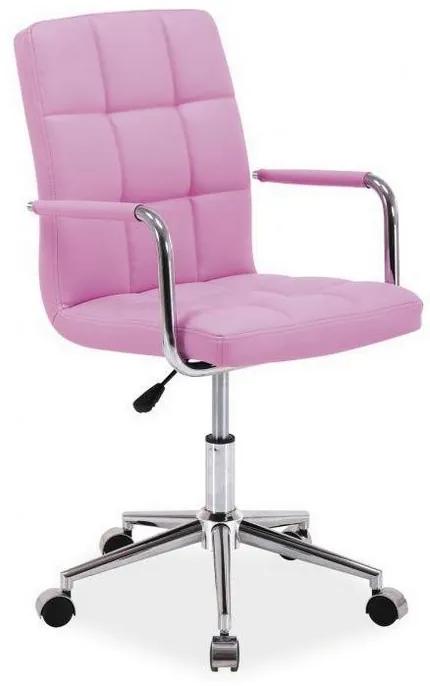 KEDE Q-022 gyerek szék, 51x87-97x40, rózsaszín öko bőr