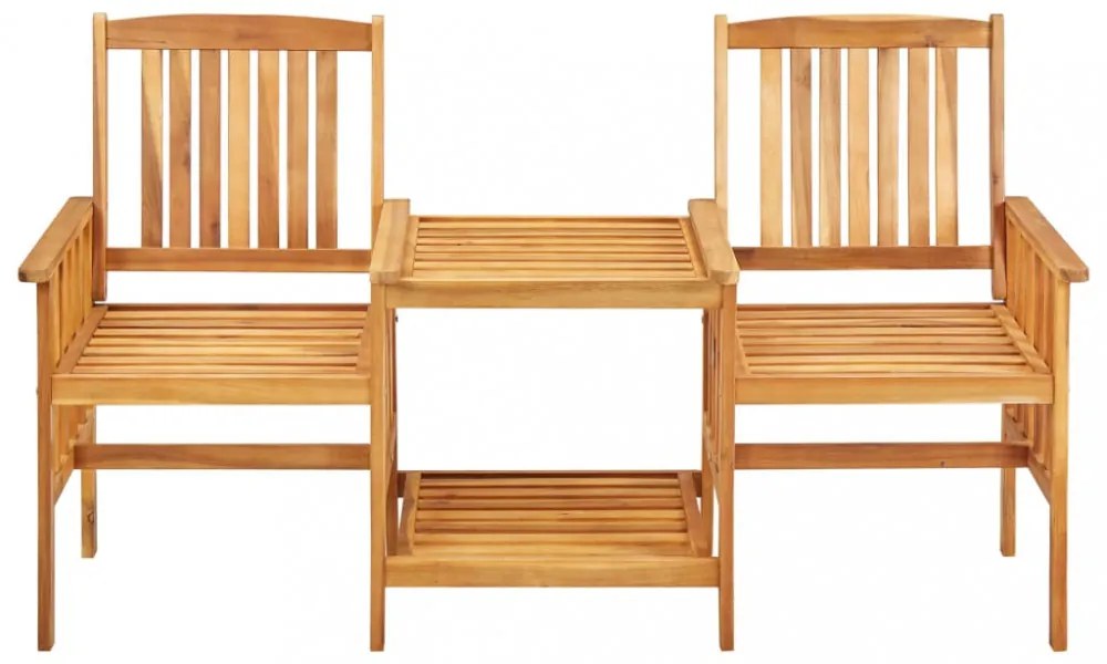 tömör akácfa kerti székek teázóasztallal és párnákkal