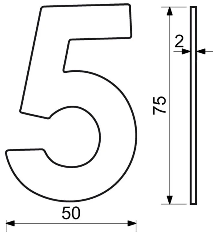 "5" házszámú, RN.75L, fekete