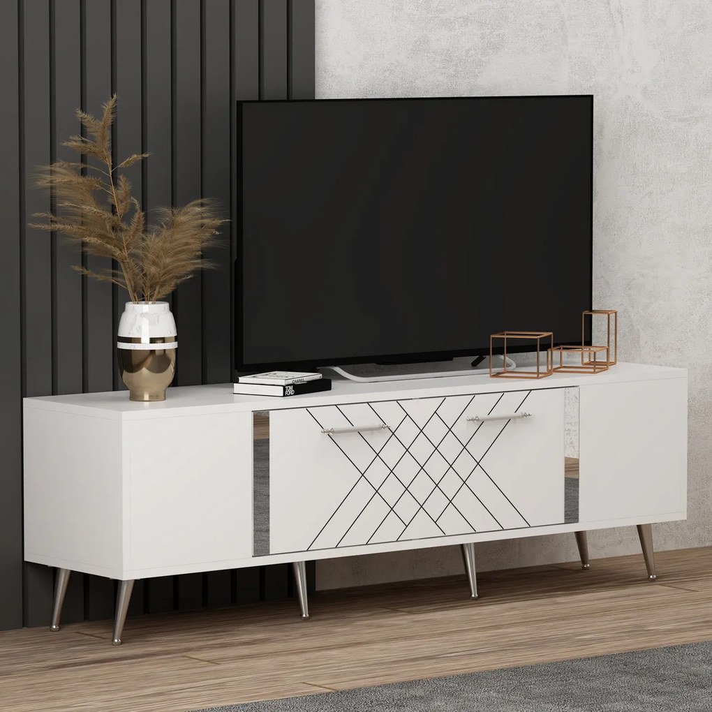 TV asztal Detas White