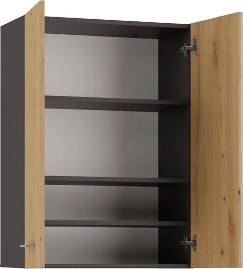 Pola mini DD felső fürdőszoba szekrény, antracit-tölgy