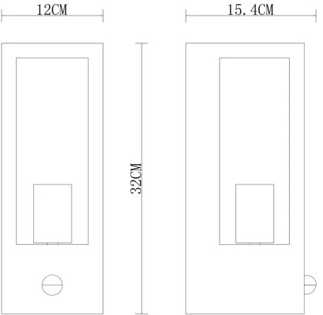 Globo 31980OS-Kültéri fali lámpa érzékelővel GUNDULA 1xE27/60W/230V IP44