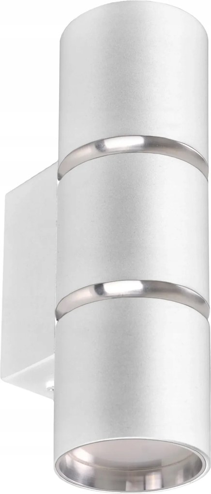 Fali lámpa fali lámpa felső alsó fehér ezüst cső modern Polux