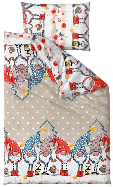 GNOME bézs mikroplüss ágyneműhuzat Ágyneműhuzat mérete: 70 x 90 cm | 140 x 200 cm