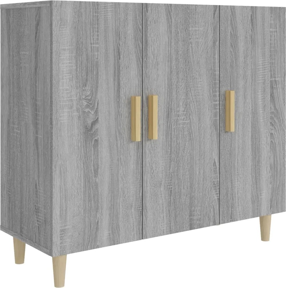 vidaXL szürke sonoma színű szerelt fa tálalószekrény 90 x 34 x 80 cm