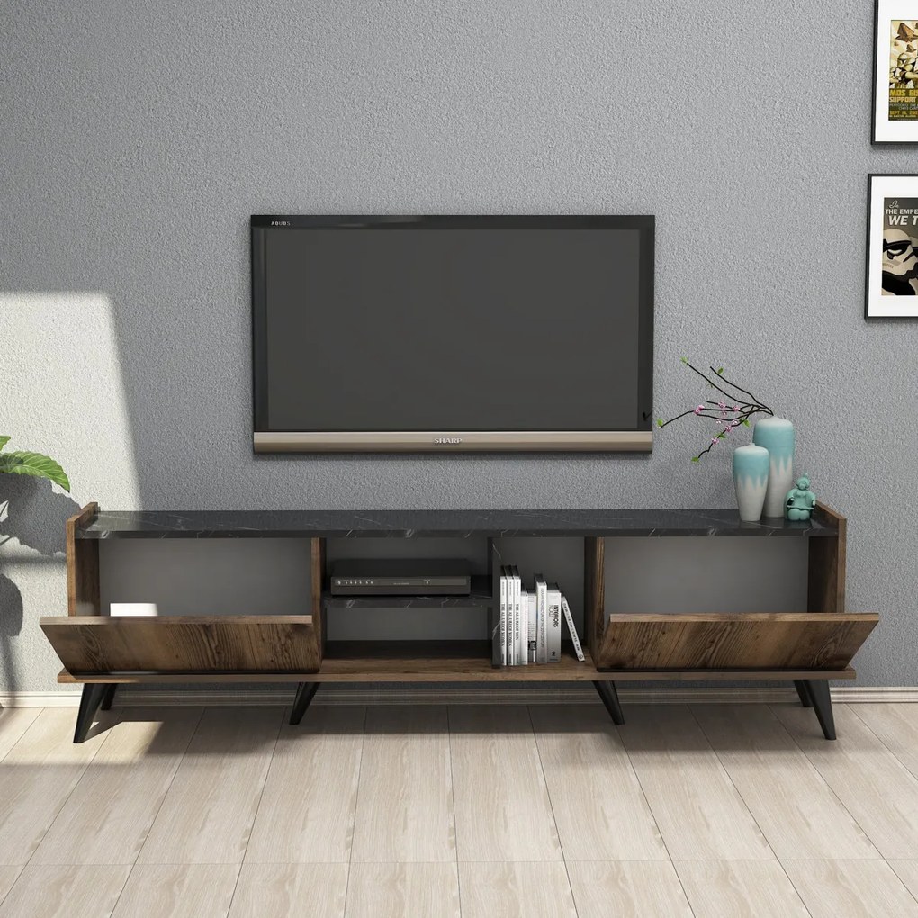 TV asztal Elegante diófa fekete